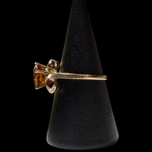 10K Etched Yellow Gold Citrine Ring Size 5 1/4