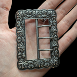 Antique Sterling Silver Three-Pronged Belt Buckle