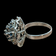 14K White Gold Sapphire Cluster & Cocktail Ring Size 8