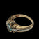 14K Yellow & White Gold Green Beryl & Diamond Ring Size 7.5