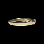 10K Yellow Gold Tension Set Diamond Solitaire Ring Size 4.5