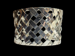 Sterling Silver Basket Weave / Lattice Cuff Bracelet