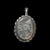 Victorian Ornate Sterling Silver Flower Etched Locket Pendant Double Sided
