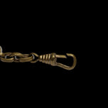 Antique Brass Pocket Watch Fob Chain with Horse / Equestrian Pendant