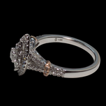 14K White and Rose Gold Marquise Style Diamond Halo 0.50CTTW Vera Wang Collection Ring 7