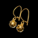10K Yellow Gold & White Topaz Hinge Earrings
