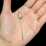 Antique Victorian Opal and 14K Gold Stick Pin