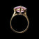 10K Yellow Gold Triangle Cut Synthetic Pink Sapphire Ring Size 6