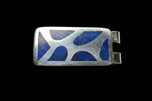 Vintage .950 Silver Lapis Lazuli Inlay Money Clip