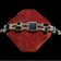 Sterling Silver Black Onyx Panel Link / Gate Bracelet