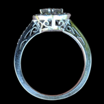 10K White Gold & Diamond Michael Hill Heart Halo Ring