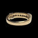 14K Yellow & White Gold Ribbed Diamond Row Band Size 6 3/4