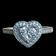 10K White Gold & Diamond Michael Hill Heart Halo Ring