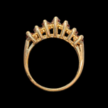 10K Yellow Gold Marquise Cut Multi Garnet Ring Size 6.5