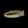 10K Yellow Gold Illusion Set Heart Flanked Diamond Ring Size 7 3/4