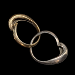 James Avery Retired 14K Yellow Gold & Sterling Interlocking Puzzle Ring Size 5.5