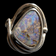 Sterling Silver & Boulder Opal Ring Size 6 3/4