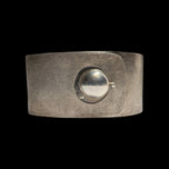 Sterling Silver Modernist Cuff Bracelet Sliding Clasp : Brushed / Textured