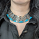 Taxco 970 Silver Large Turquoise Hinged Collar Necklace Statement Piece Monteros