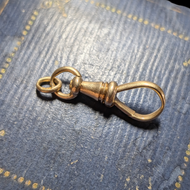 14K Yellow Gold Albert Chain Dog Clip Connector