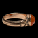 Antique 9K Rose Gold Carnelian Cabochon Ring Size 6.5