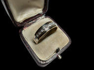 10K Yellow Gold Men's Band Diamond Inset Size 11