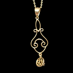 14K Yellow Gold & Diamond Lavalier Pendant Necklace