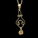 14K Yellow Gold & Diamond Lavalier Pendant Necklace