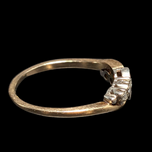 14K & 18K White and Yellow Gold Diamond Bypass Ring Size 9