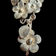 Sterling Silver Floral / Flower Link Filigree Drop Necklace