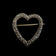 Antique / Edwardian Sterling Silver Etched Heart Brooch / Slider Pendant