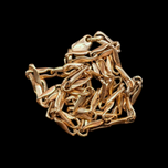 10K Yellow Gold Paperclip / Coffee Bean Link Chain