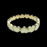 10K Yellow Gold Stackable Heart Eternity Band Size 6
