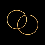 14K Polish Yellow Gold 1 3/4" Hoop Earrings