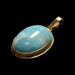 14K Yellow Gold Larimar Pendant