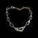Sterling Silver Abstract Interlinking Chain Panel Necklace Mexico