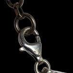 Sterling Silver & Marquise Cut Garnet Panel Link Bracelet