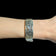 Sterling Silver Heavy Floral Panel and Rope Chain / Weave Bracelet: Box Clasp