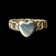 9K Yellow Gold Braided Knot Heart Ring Size 5 1/4
