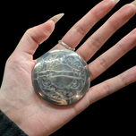 Sterling Silver Floral Compact Case With Mirror