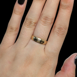 10K Yellow Gold and Diamond Etched Estate Ring / Band Size 5 3/4