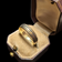 18K Gold & Black Enamel Band Ring Size 9.5 Unisex