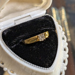 14K Yellow Gold and Diamond 0.25 CT Solitaire Estate Ring Size 7