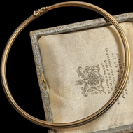 10K Yellow Gold Bangle Bracelet with Safety Clasp