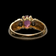 14K Yellow Gold Oval Cut Pink Tourmaline & Diamond Ring Size 7 3/4