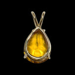 14K Yellow Gold Pear Cut Natural Citrine Pendant