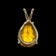 14K Yellow Gold Pear Cut Natural Citrine Pendant