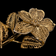 Birks Vermeil Filigree Flower and Leaves Brooch