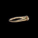 Antique 14K Yellow Gold Claw Set Garnet & Seed Pearl Ring Size 5.5