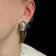 Sterling Silver Chunky Hoop Earrings 3/4"